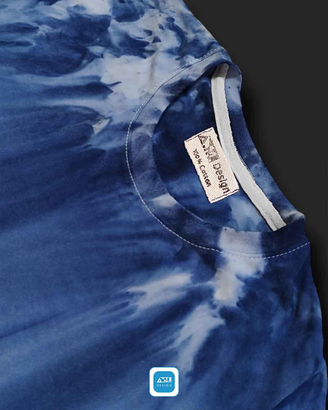 Ice Dye Tshirt Blue