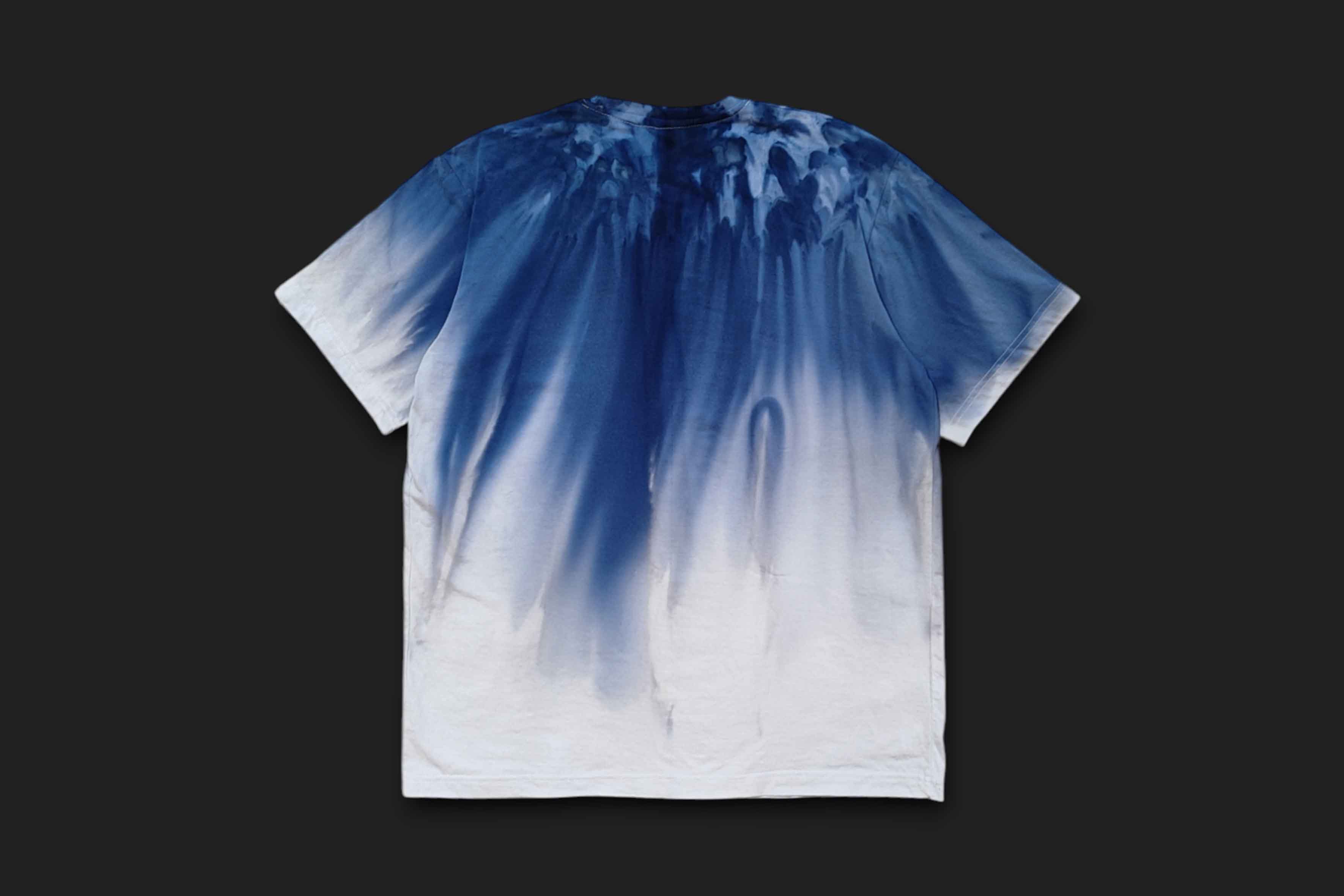 Ice Dye Tshirt Blue