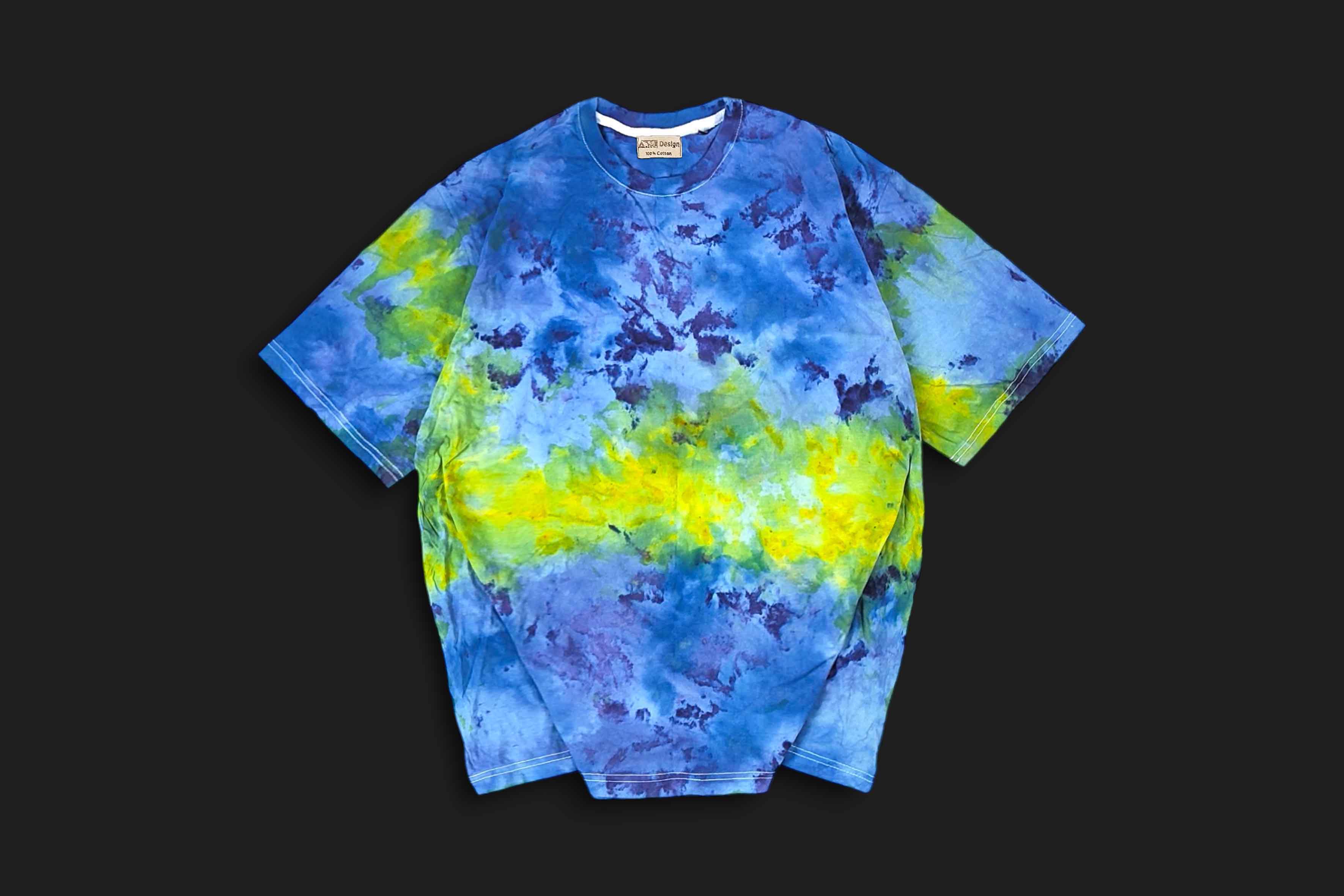 تیشرت آیس دای ( شیبوری ) آبی تک نسخه